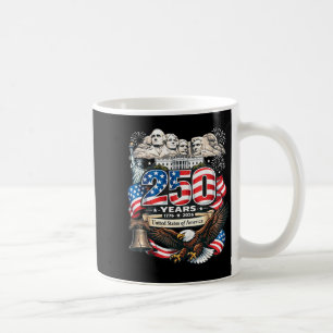 Vintage Freedom 4th of July Americans 250 Veteran Coffee Mug