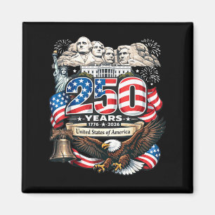Vintage Freedom 4th of July Americans 250 Veteran Magnet