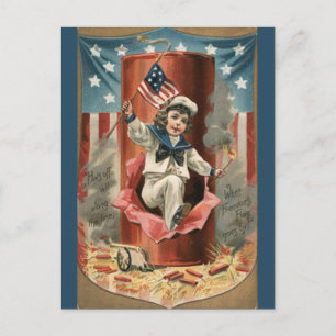 Vintage Freedom's Flag Postcard