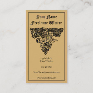 Vintage Freelancer Mediaeval Knight Template Business Card