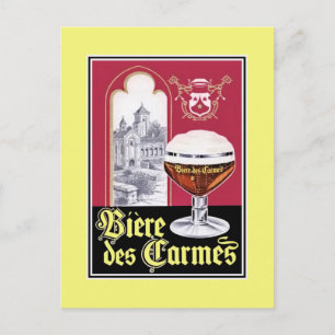 Vintage French Abbay beer advertising Postcard