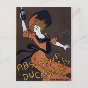 Vintage French Absinthe Poster Postcard