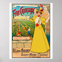 Vintage French Ad for Fine Champagne