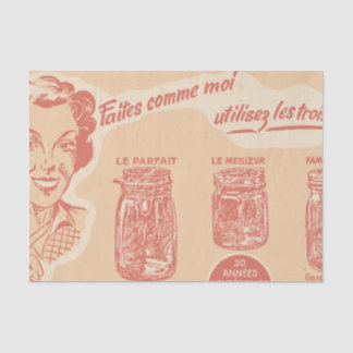 Vintage French Ad for Mason Jars Tissue Paper