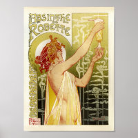 Vintage French Advertising Absinthe Robette Lady