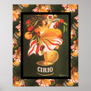 Vintage French advertising, Cirio fruit Poster