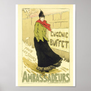 Vintage French Advertising Eugenie Buffet Poster