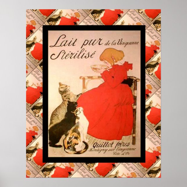 Vintage French advertising, Lait Pur Poster (Front)