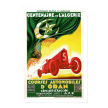 Vintage French Algerian Auto Race Ad