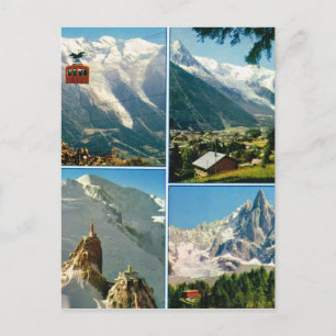 Vintage French Alps, Chamonix Mt Blanc Postcard