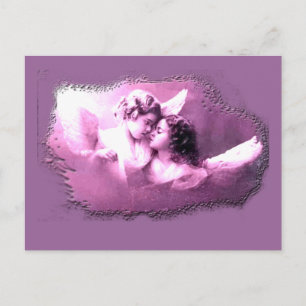Vintage French Angels Designs Postcard