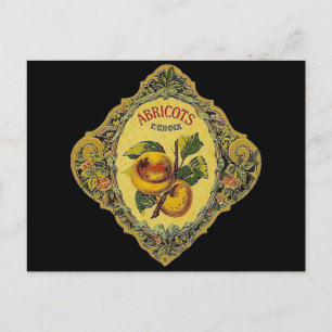 Vintage French Apricot Label Postcard