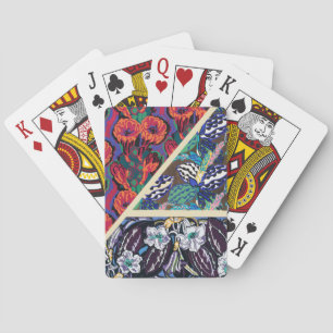 Vintage French Art Deco Geometric Floral Patterns Playing Cards