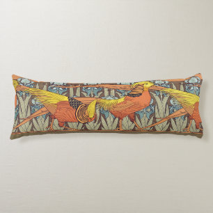Vintage French Art Nouveau Nature Bird Pattern Body Cushion