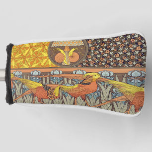 Vintage French Art Nouveau Nature Bird Pattern Golf Head Cover