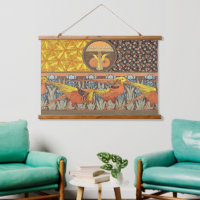 Vintage French Art Nouveau Nature Bird Pattern
