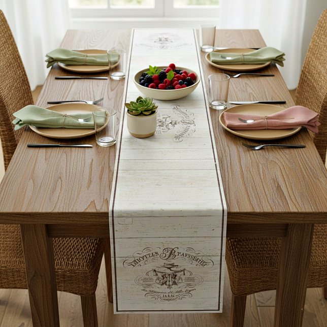 Vintage French Bakery Short Table Runner (Creator Uploaded)