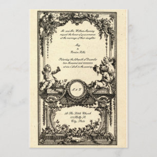 Vintage French Baroque Rococo Wedding Invitations