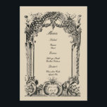Vintage French Baroque Rococo Wedding Menu<br><div class="desc">Very ornate antique French Baroque Rococo wedding menus featuring floral garlands and cherubs. You can easily edit the text and change the background colour in this design template.</div>