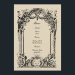 Vintage French Baroque Rococo Wedding Menu<br><div class="desc">Very ornate antique French Baroque Rococo wedding menus featuring floral garlands and cherubs. You can easily edit the text and change the background colour in this design template.</div>