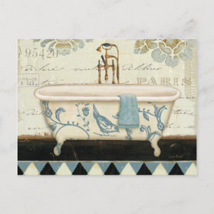 Vintage French Bathtub Postcard