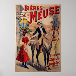 Vintage French Beer Advertisement Poster