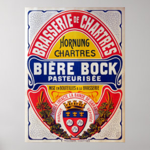 Vintage French Beer Advertisement Poster