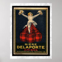 Vintage French Beer Barrel Advertising