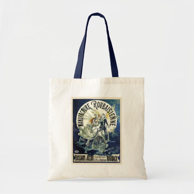 Vintage French Bicycle Advertisement Tote Bag (Front)