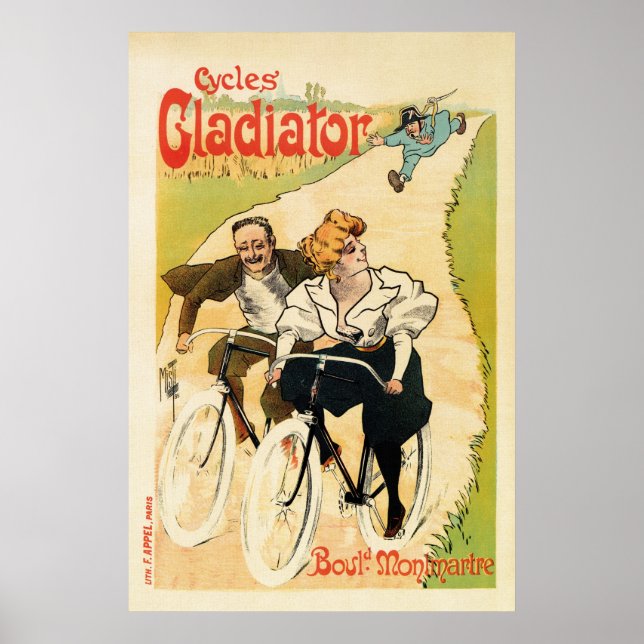 Vintage French bicycle advertising Poster (Front)