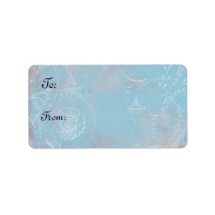 Vintage French Blue Toile Custom Labels Stickers