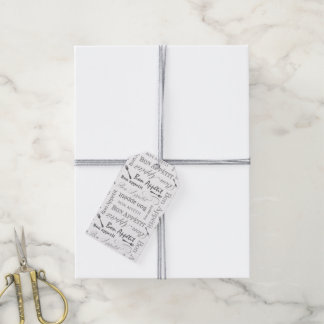 Vintage French Bon Appetit Black and White Gift Tags