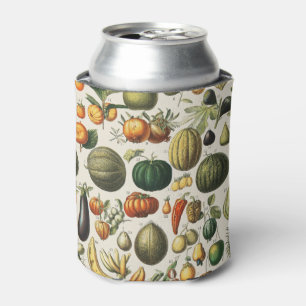 Vintage French Botanical Fruit Poster Art Can Cooler