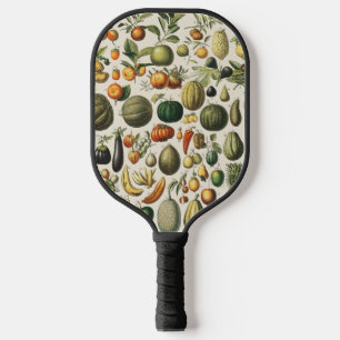 Vintage French Botanical Fruit Poster Art Pickleball Paddle