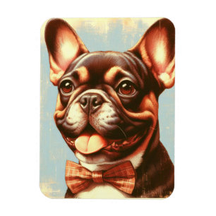 Vintage French Bulldog Painting Portrait Magnet