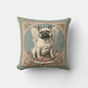 Vintage French Bulldog Personalised  Throw Pillow