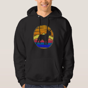 Vintage French Bulldog Retro Sunset Pets Dog Lover Hoodie