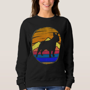 Vintage French Bulldog Retro Sunset Pets Dog Lover Sweatshirt