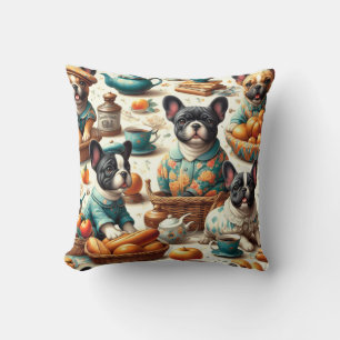 Vintage French Bulldog Seamless Cushion