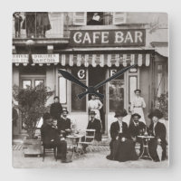 Vintage French cafe bar scene