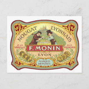 Vintage French Candy Label Postcard
