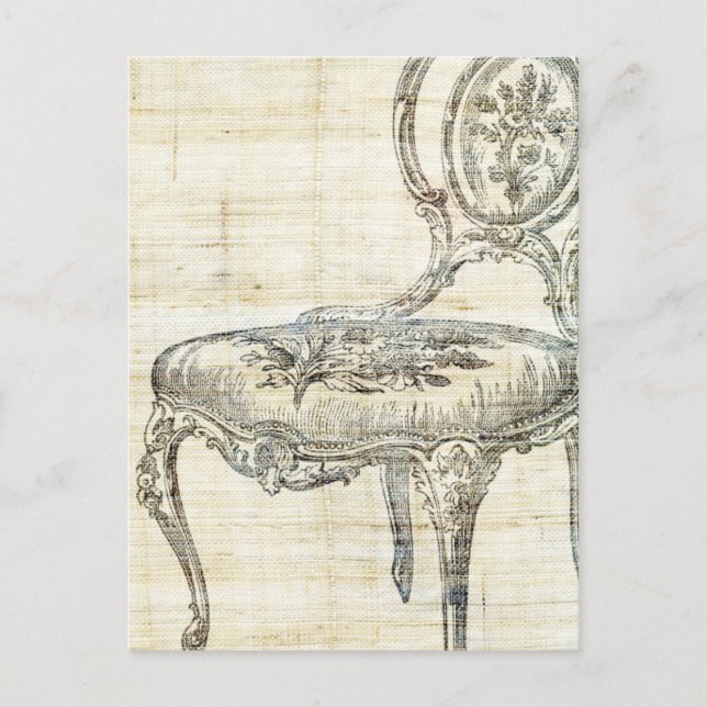 Vintage French Chair 2 Postcard (Front)