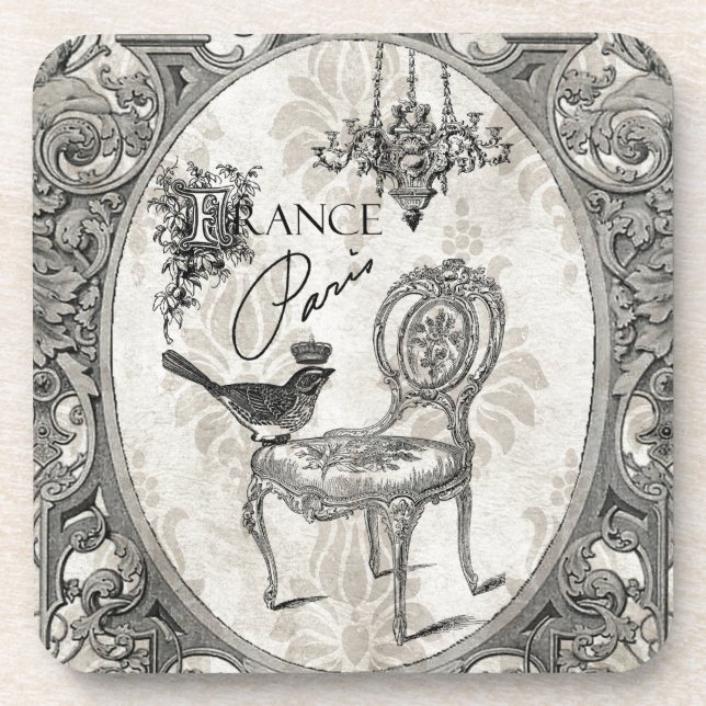 Vintage French chair coaster (Front)