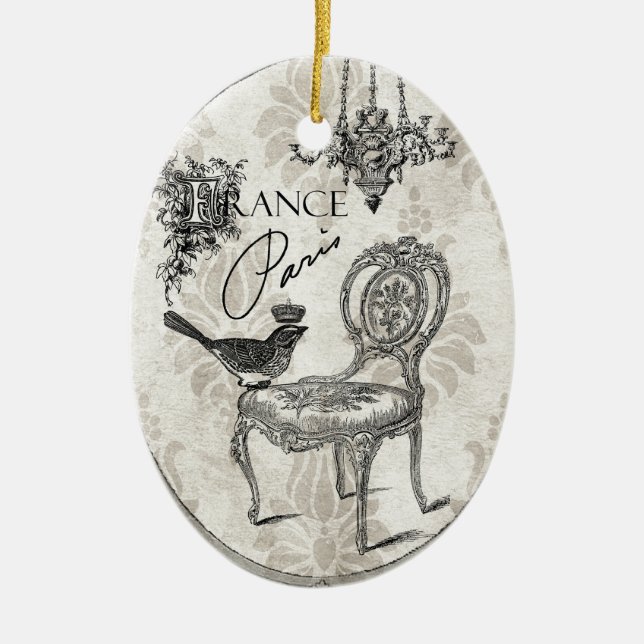 Vintage French chair ornament (Front)