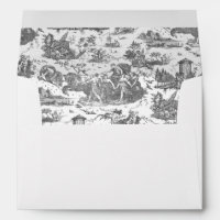 Vintage French Chariot of Dawn Toile de Jouy-Grey