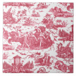 Vintage French Chariot of Dawn Toile de Jouy-Red Tile<br><div class="desc">Beautifully reconstructed seamless vintage French toile de jouy pattern inspired by Guido Reni's sculpture Le Char de L'Aurore ca 1790 copperplate engraving on textile. This intricate pattern features scenes of Greek gods and goddesses,  temples,  exotic animals,  mythical sea creatures and fantasy landscapes.</div>