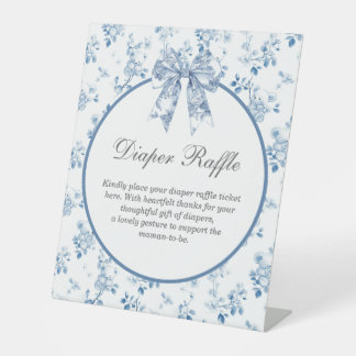 Vintage French Chinoiserie Diaper Raffle Sign