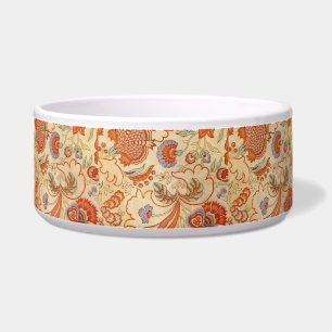 Vintage French Chintz Floral Antique Terracotta