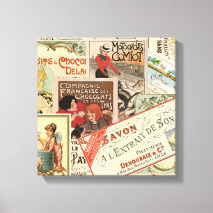Vintage French Chocolate Advertisement Canvas Print