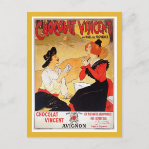 Vintage French chocolate advertising Postcard